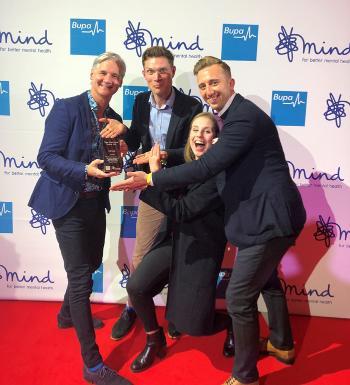 Rory O'Connor and colleagues at Mind Media Awards 2019